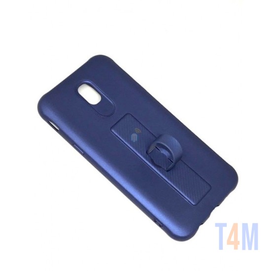 CAPA DE SILICONE MOTOMO COM ANEL DE DEDO PARA SAMSUNG J320 AZUL